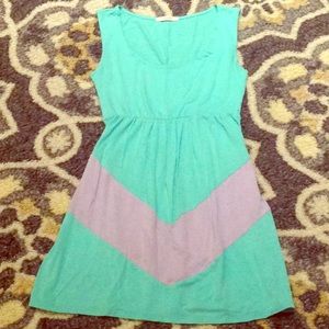 Aqua & lavender dress